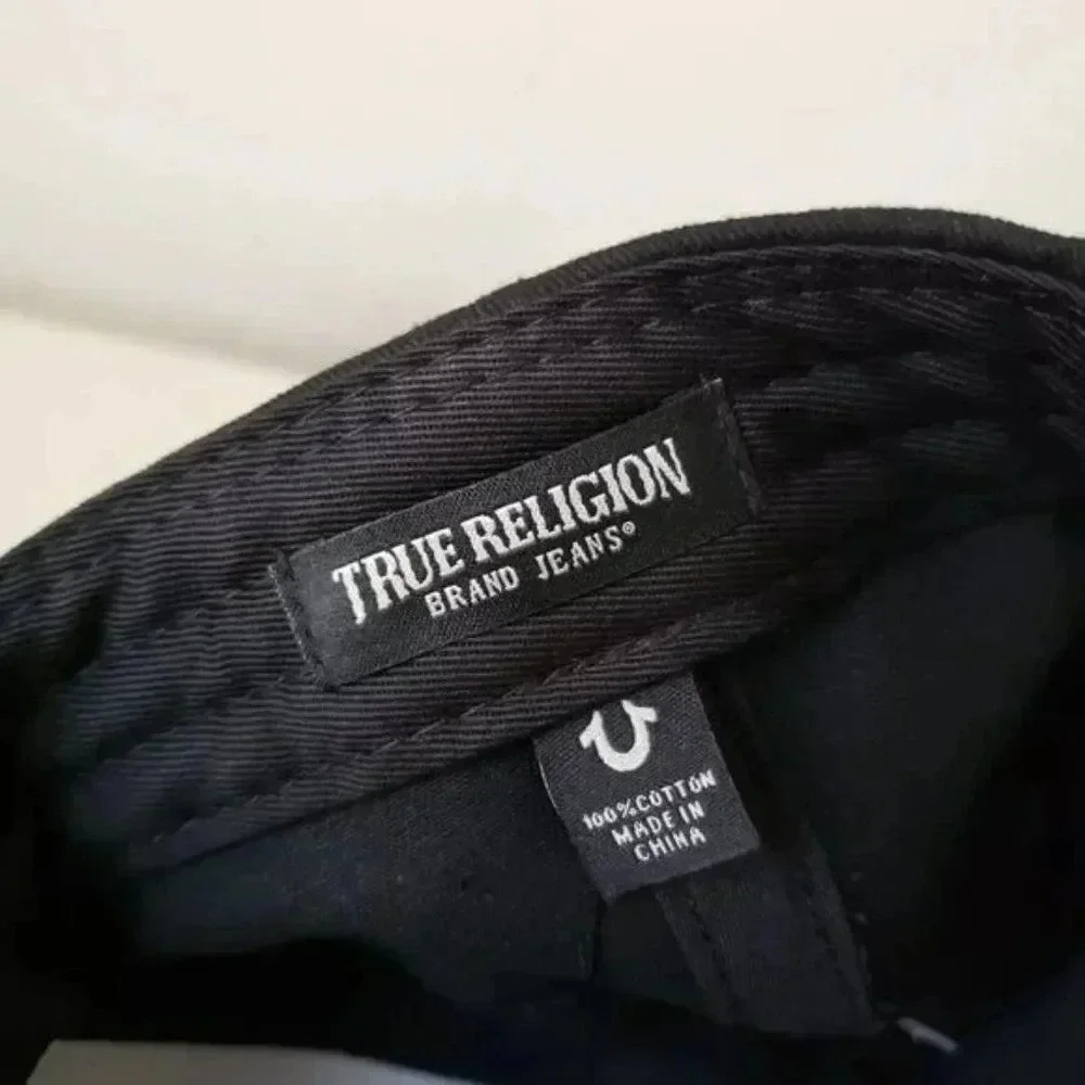 True Religion Black Rainbow Logo Cap